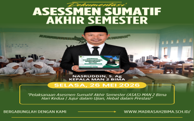 ASAS MAN 2 Bima Hari Kedua Berjalan Lancar, Siswa Tetap Fokus dan Antusias